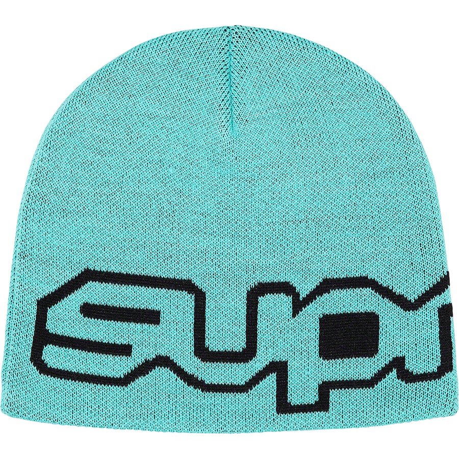 Details on Wrap Logo Beanie Turquoise from fall winter
                                                    2021 (Price is $38)