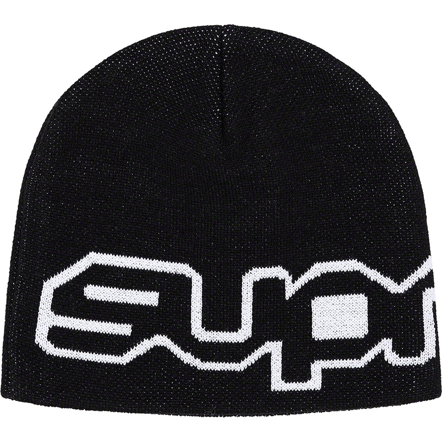 Details on Wrap Logo Beanie Black from fall winter 2021 (Price is $38)