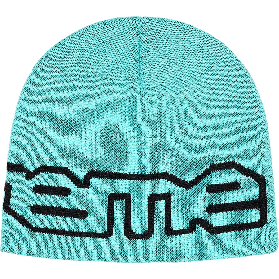 Details on Wrap Logo Beanie Turquoise from fall winter
                                                    2021 (Price is $38)