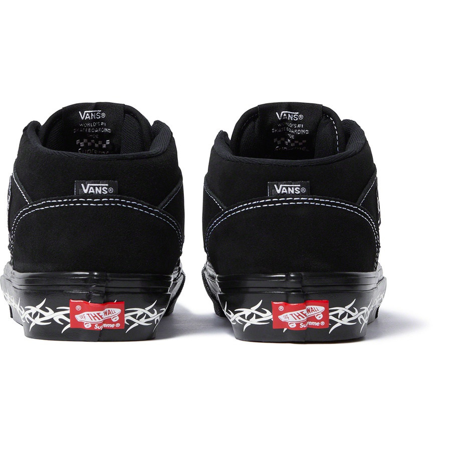 Details on Supreme Vans Half Cab Black from fall winter
                                                    2021 (Price is $110)