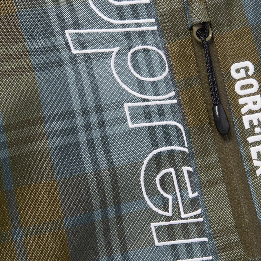 Details on GORE-TEX Tech Shell Jacket Olive Plaid from fall winter
                                                    2021 (Price is $328)