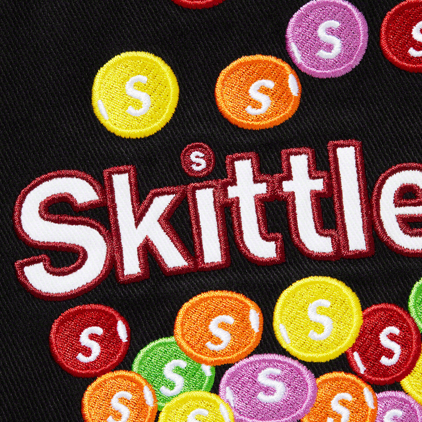 Supreme Skittles Mitchell & Ness Varsity Jacket Black Men's - FW21 - US