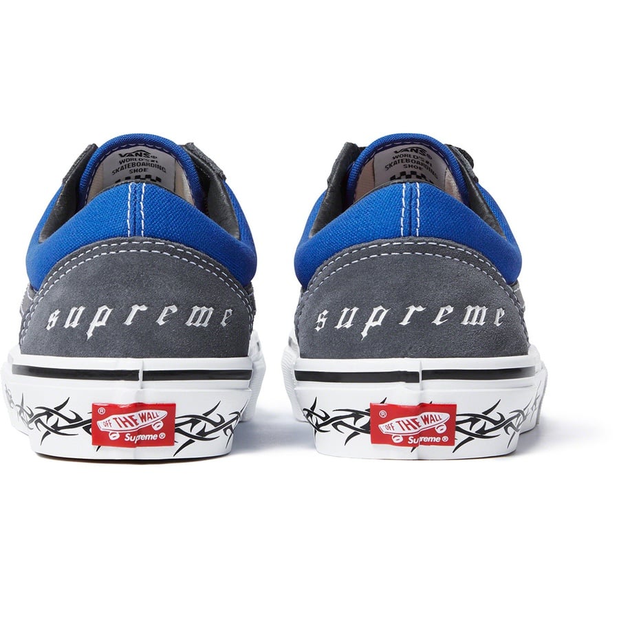 Details on Supreme Vans Old Skool Royal from fall winter
                                                    2021 (Price is $98)