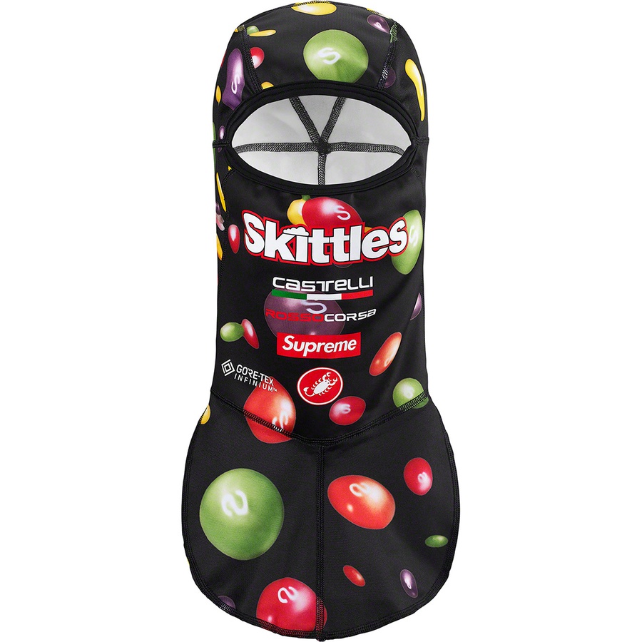 Details on Supreme Skittles <wbr>Castelli Balaclava Black from fall winter 2021 (Price is $68)