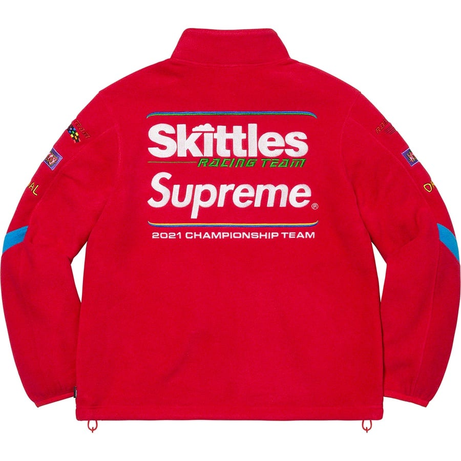 Details on Supreme Skittles <wbr>Polartec Jacket Red from fall winter 2021 (Price is $228)