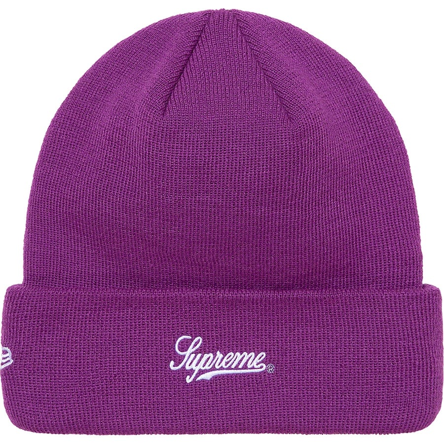 Details on Supreme Skittles <wbr>New Era Beanie Purple from fall winter 2021 (Price is $44)