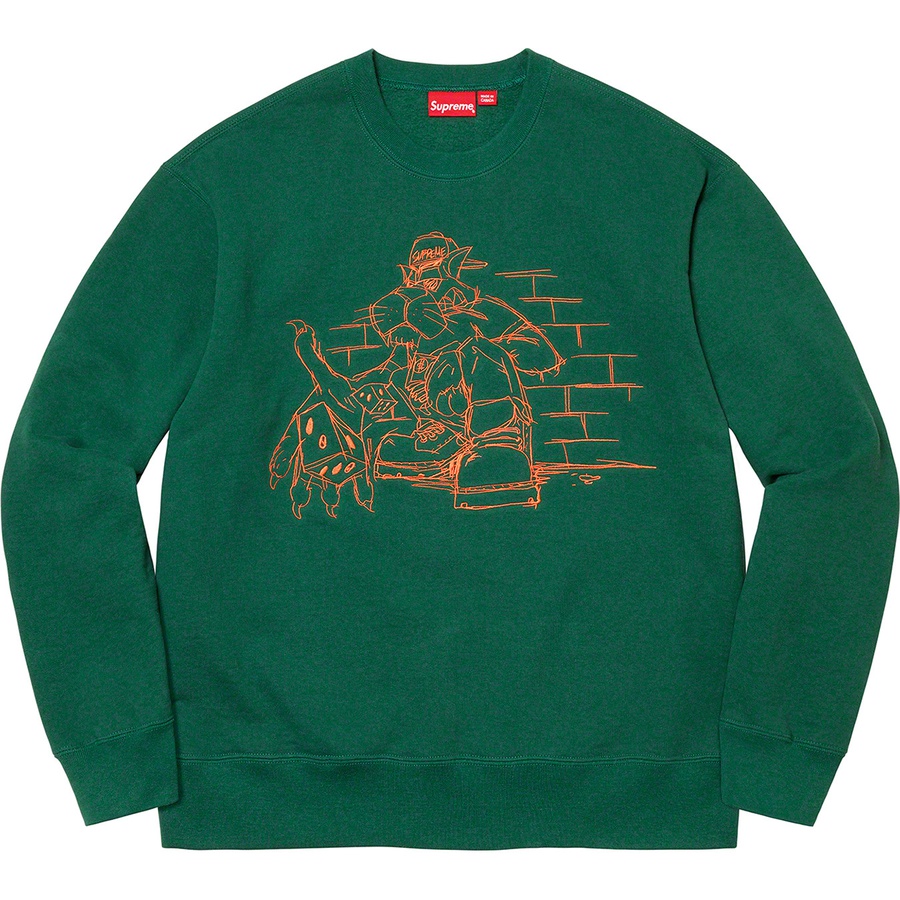 Details on Dice Crewneck Dark Green from fall winter
                                                    2021 (Price is $148)