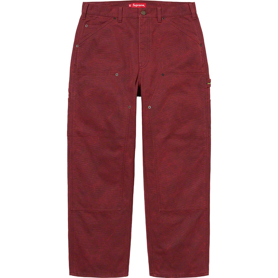Details on Canvas Double Knee Painter Pant Red from fall winter
                                                    2021 (Price is $158)