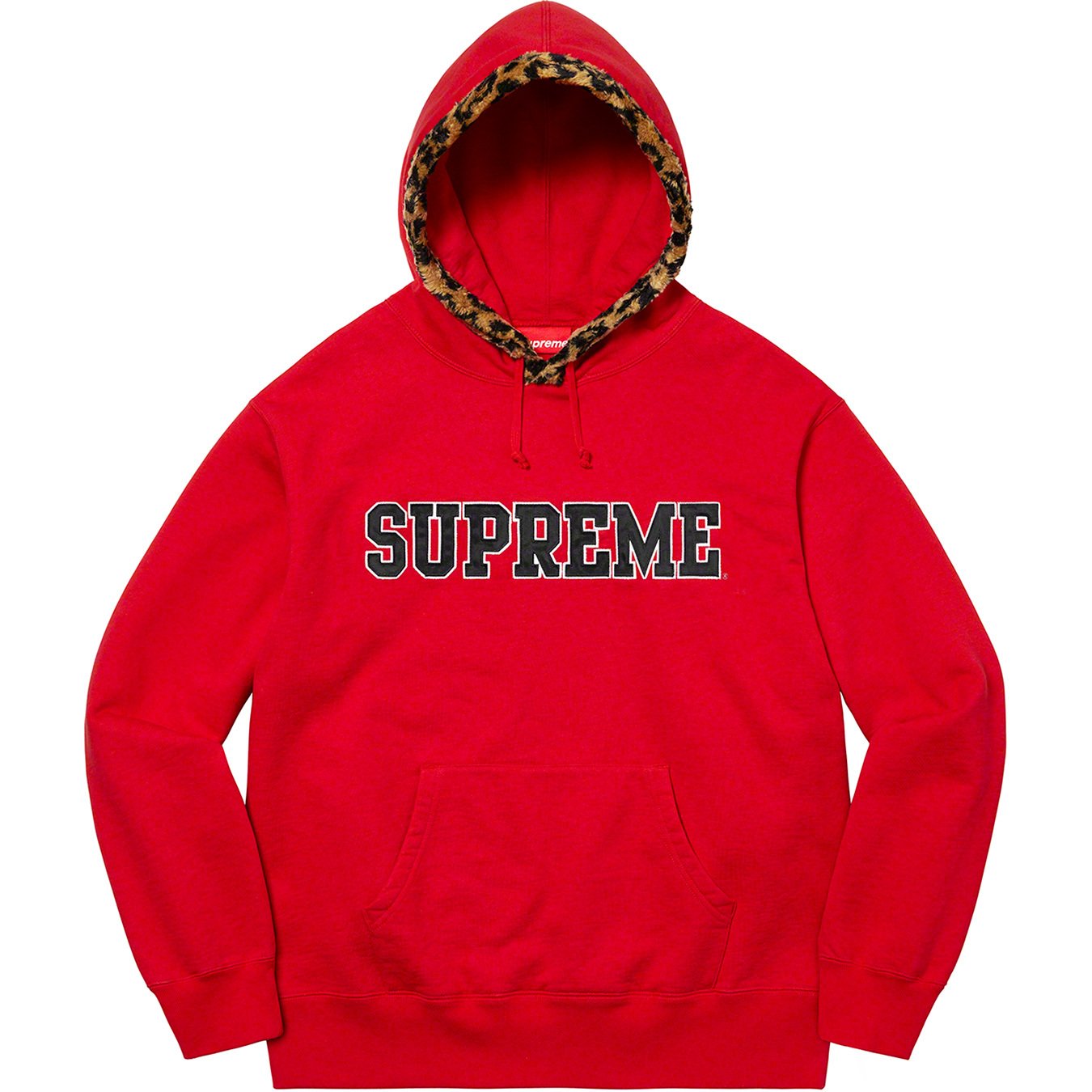 Leopard Trim Hooded Sweatshirt - fall winter 2021 - Supreme