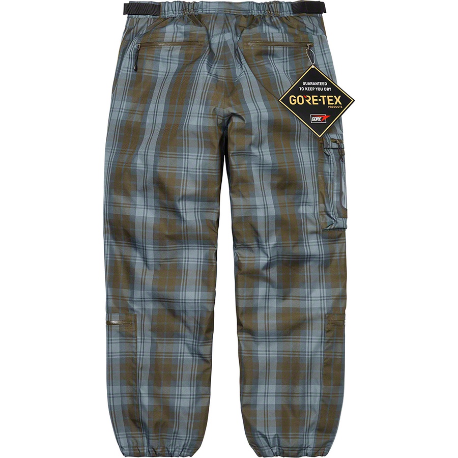 Details on GORE-TEX Tech Pant Olive Plaid from fall winter 2021 (Price is $228)