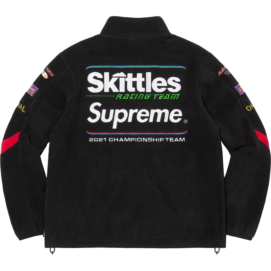 Details on Supreme Skittles <wbr>Polartec Jacket Black from fall winter
                                                    2021 (Price is $228)