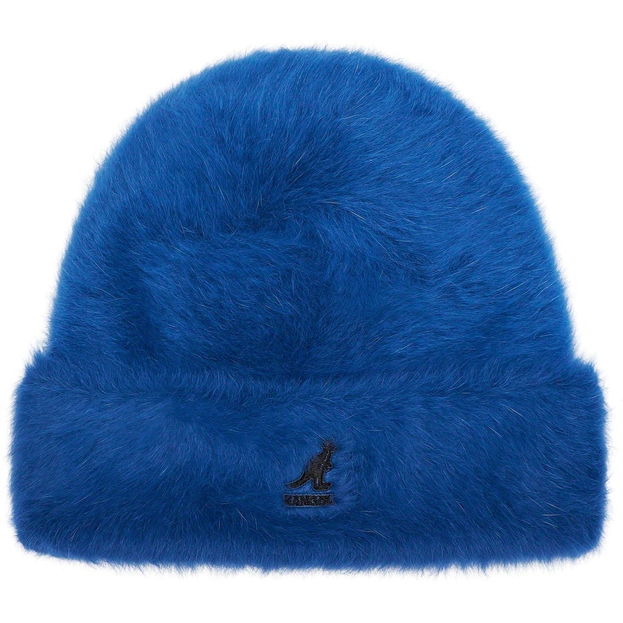 Details on Supreme Kangol Furgora Beanie Royal from fall winter 2021 (Price is $68)