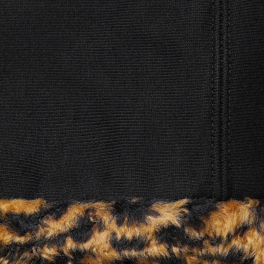 Details on Leopard Trim Hooded Sweatshirt Black from fall winter 2021 (Price is $158)