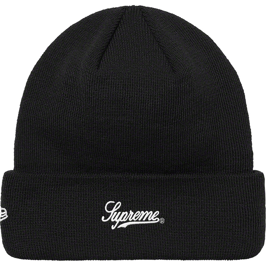 Details on Supreme Skittles <wbr>New Era Beanie Black from fall winter 2021 (Price is $44)