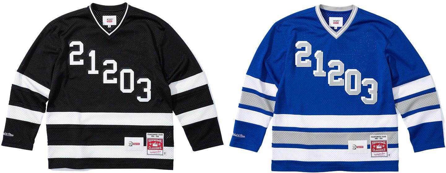 Supreme × WTAPS シュプリーム × ダブルタップス Mitchell & Ness Hockey Jersey ホッケージャージ  ゲームジャージ ブラック