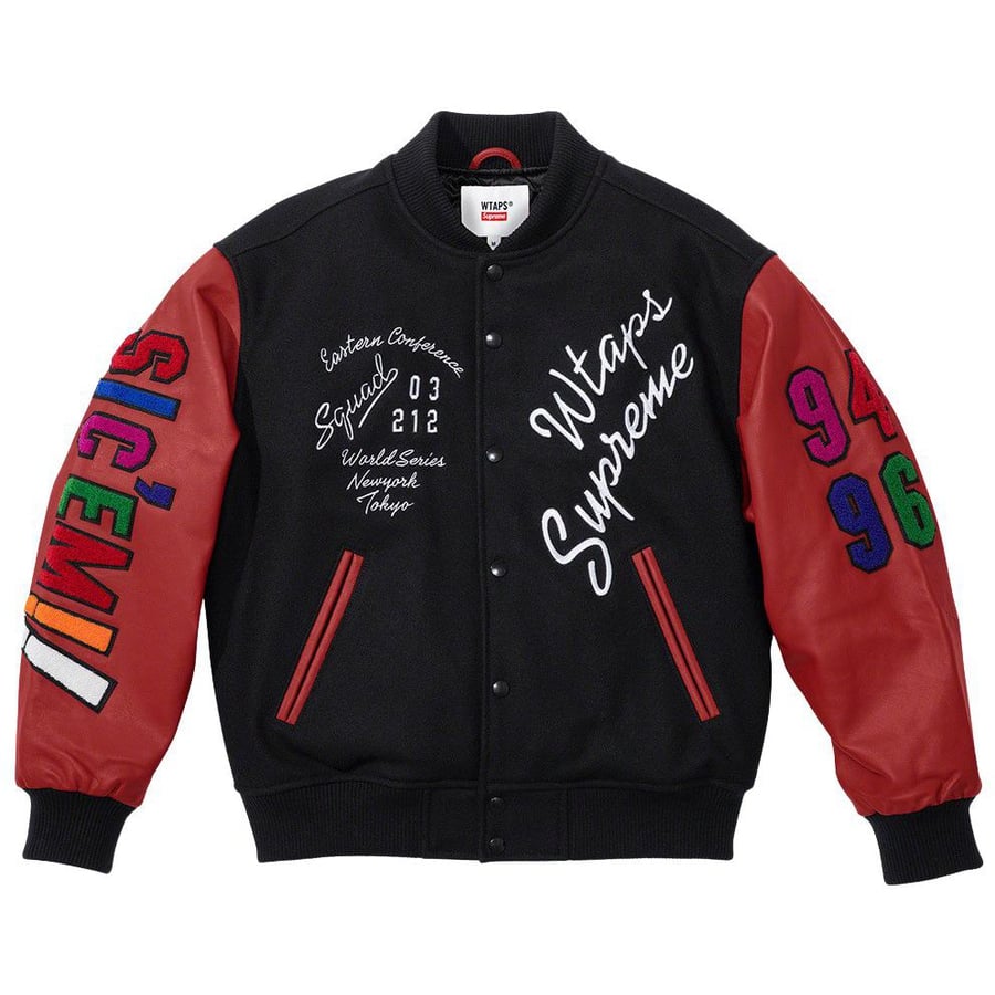 Details on Supreme WTAPS Varsity Jacket  from fall winter
                                                    2021 (Price is $568)