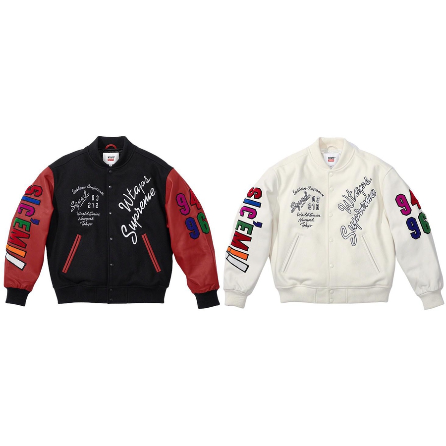 Details on Supreme WTAPS Varsity Jacket  from fall winter
                                                    2021 (Price is $568)