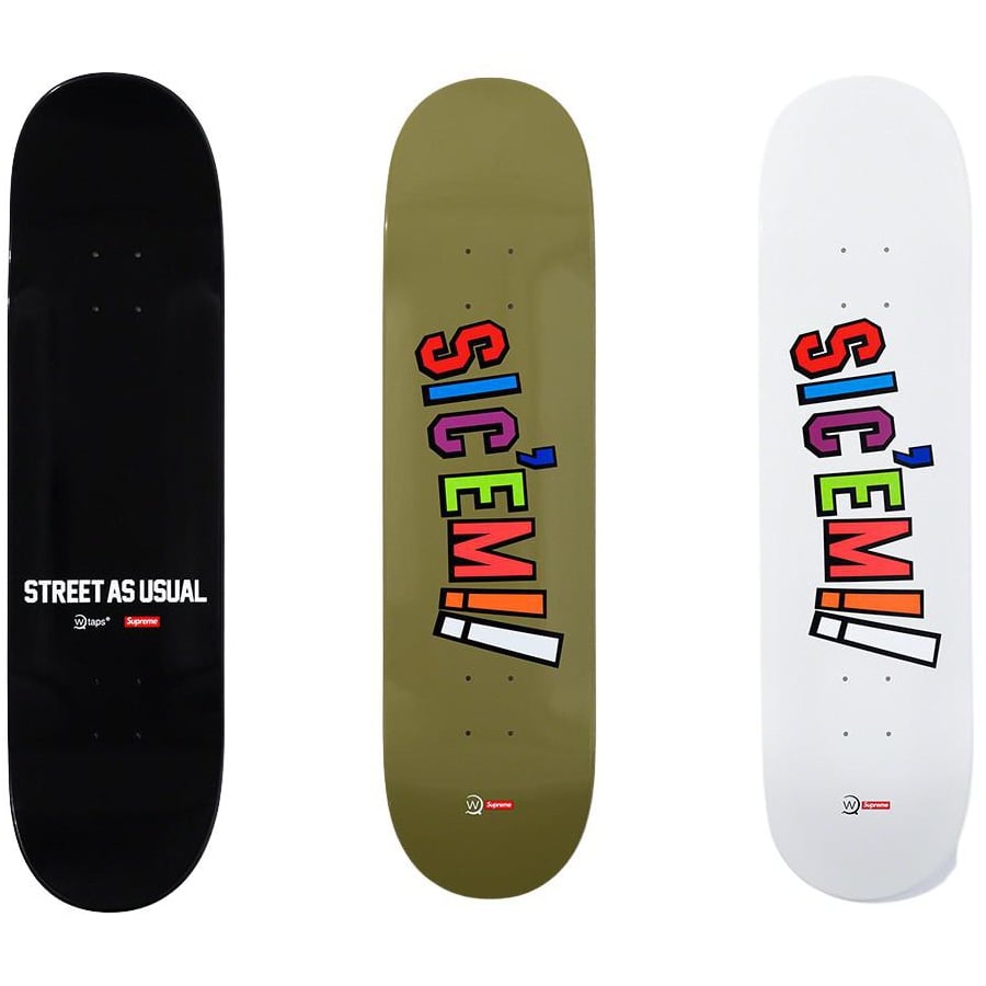 Supreme Supreme WTAPS Sic'em! Skateboard released during fall winter 21 season