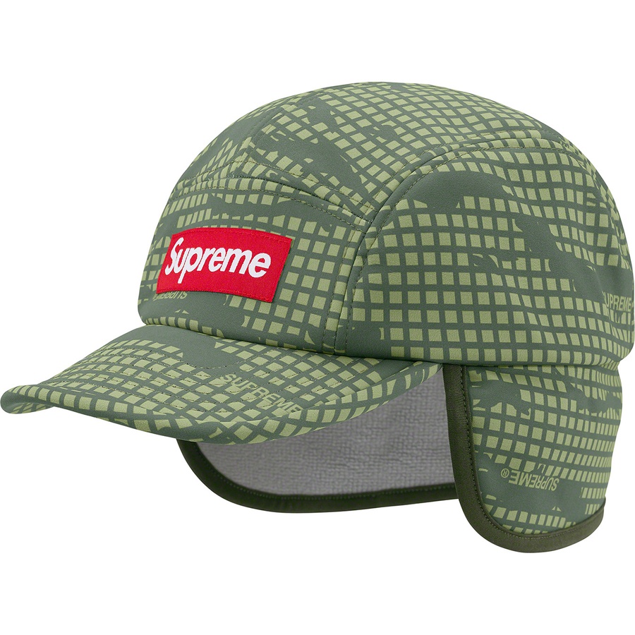 Details on WINDSTOPPER Earflap Camp Cap Olive Grid Camo from fall winter
                                                    2021 (Price is $60)