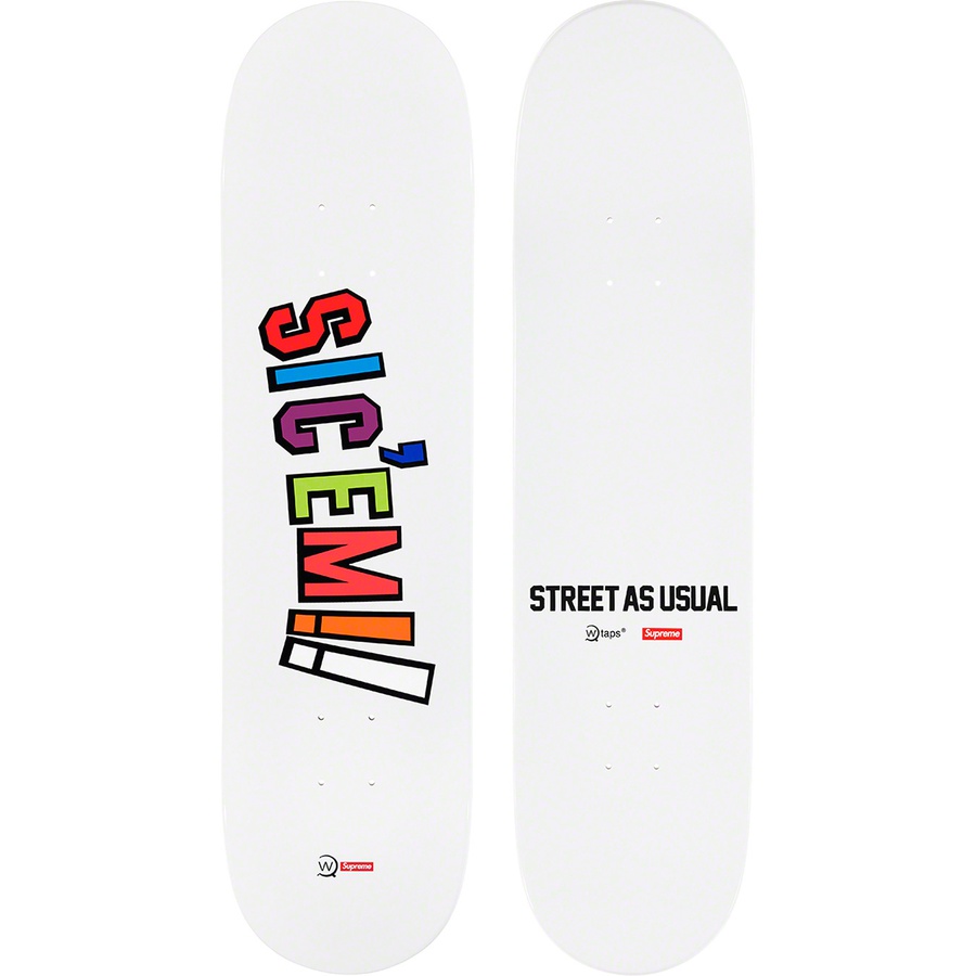 Details on Supreme WTAPS Sic'em! Skateboard White - 8.125” x 32” from fall winter
                                                    2021 (Price is $60)