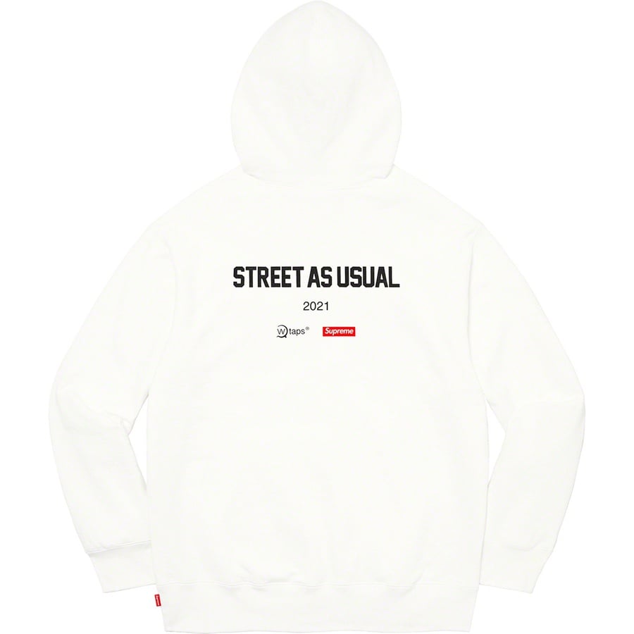 Details on Supreme WTAPS Sic’em! Hooded Sweatshirt White from fall winter
                                                    2021 (Price is $168)