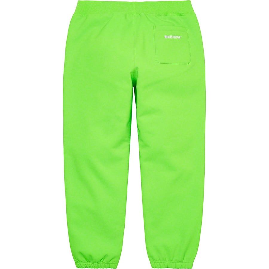 Details on WINDSTOPPER Sweatpant Bright Green from fall winter 2021 (Price is $168)