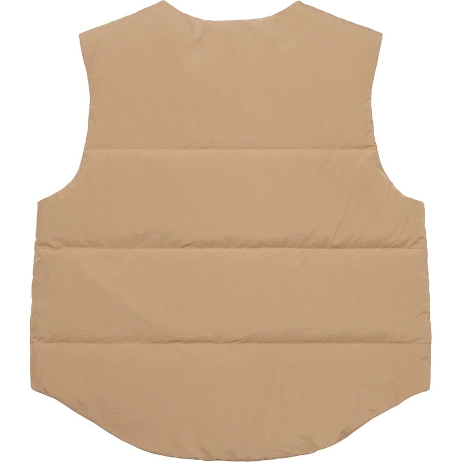 Details on Supreme WTAPS Tactical Down Vest Tan from fall winter
                                                    2021 (Price is $198)