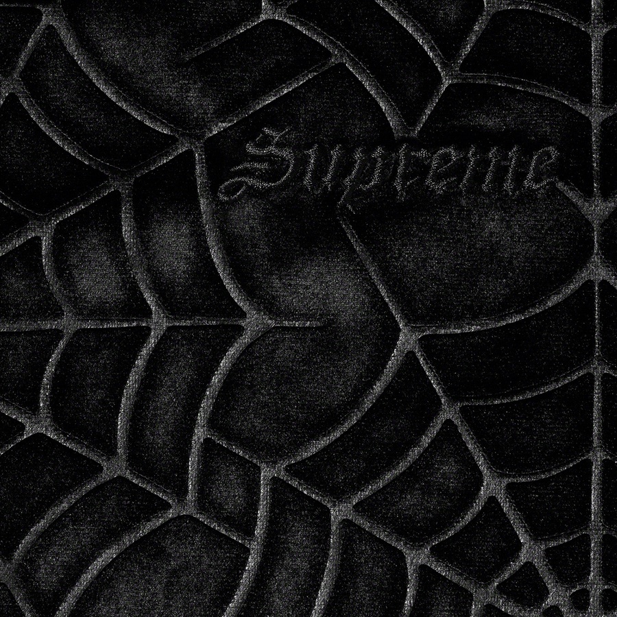 Details on Spider Web Velvet S S Shirt Black from fall winter 2021 (Price is $138)