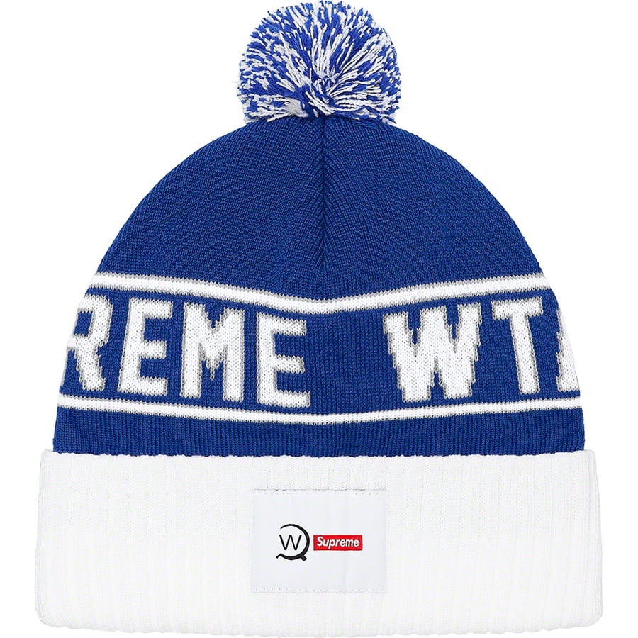 Details on Supreme WTAPS Beanie Blue from fall winter
                                                    2021 (Price is $38)