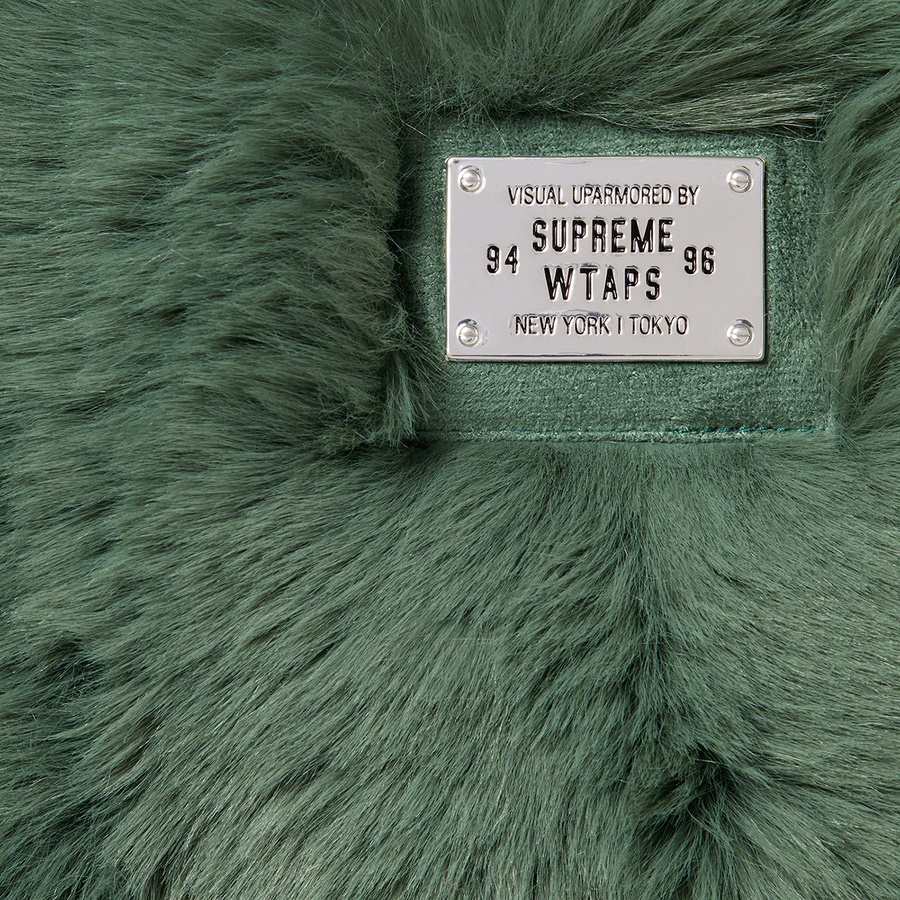 Details on Supreme WTAPS Faux Fur Hooded Jacket Green from fall winter
                                                    2021 (Price is $448)