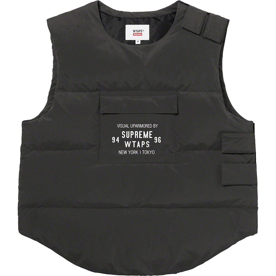 Details on Supreme WTAPS Tactical Down Vest Black from fall winter
                                                    2021 (Price is $198)