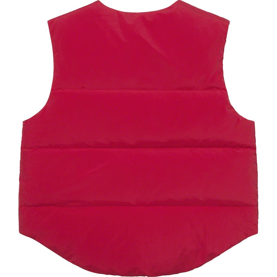 Details on Supreme WTAPS Tactical Down Vest Red from fall winter
                                                    2021 (Price is $198)