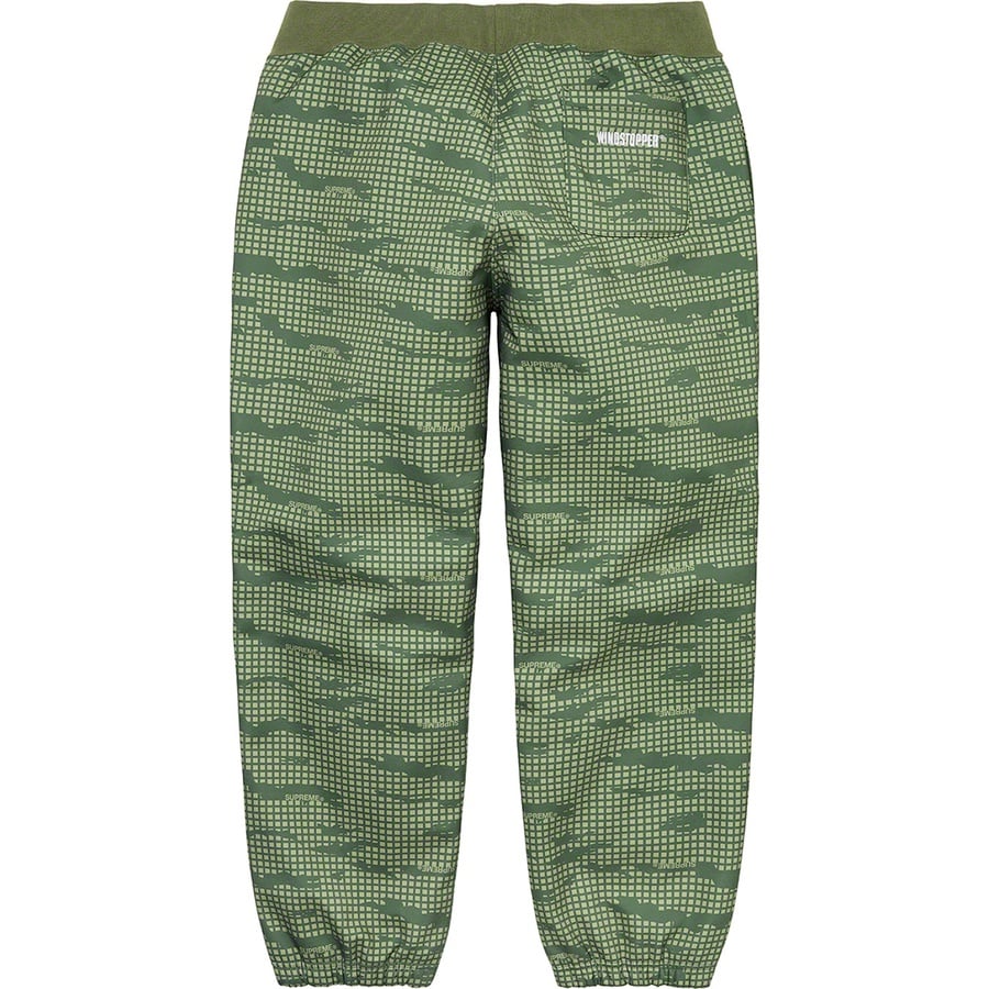 Details on WINDSTOPPER Sweatpant Olive Grid Camo from fall winter 2021 (Price is $168)