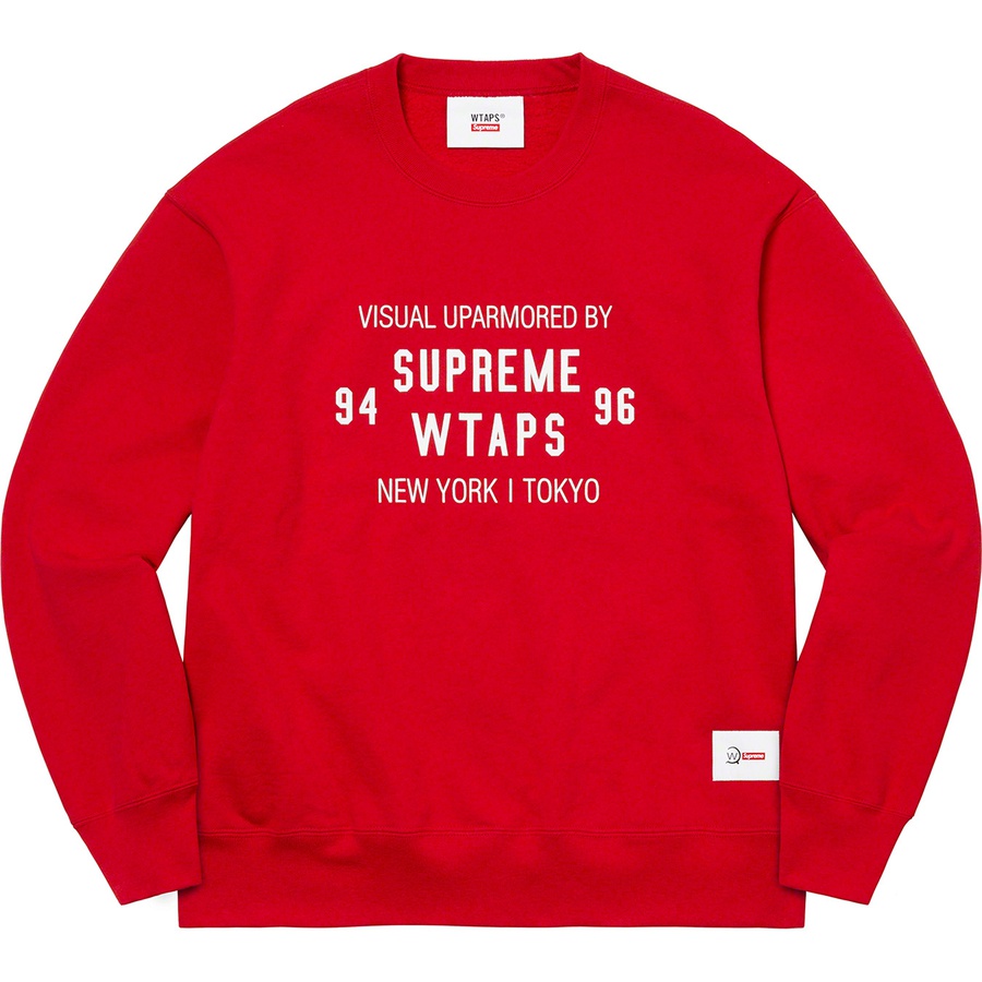 Details on Supreme WTAPS Crewneck Red from fall winter
                                                    2021 (Price is $158)