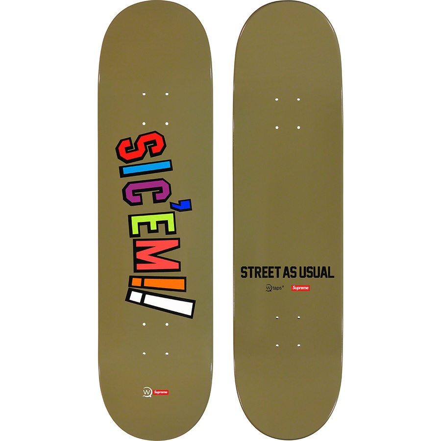Details on Supreme WTAPS Sic'em! Skateboard Olive - 8.25” x 32” from fall winter
                                                    2021 (Price is $60)