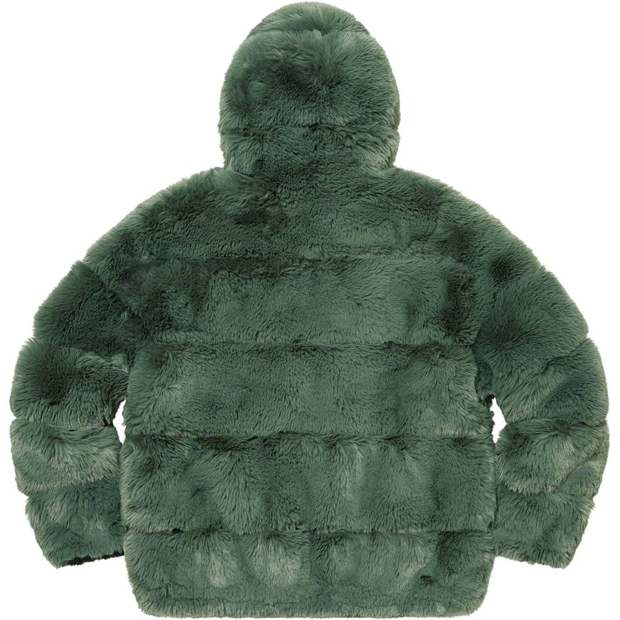 Details on Supreme WTAPS Faux Fur Hooded Jacket Green from fall winter
                                                    2021 (Price is $448)