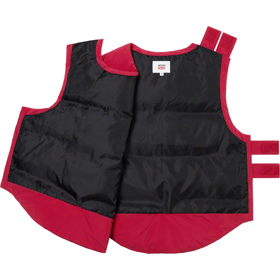 Details on Supreme WTAPS Tactical Down Vest Red from fall winter
                                                    2021 (Price is $198)