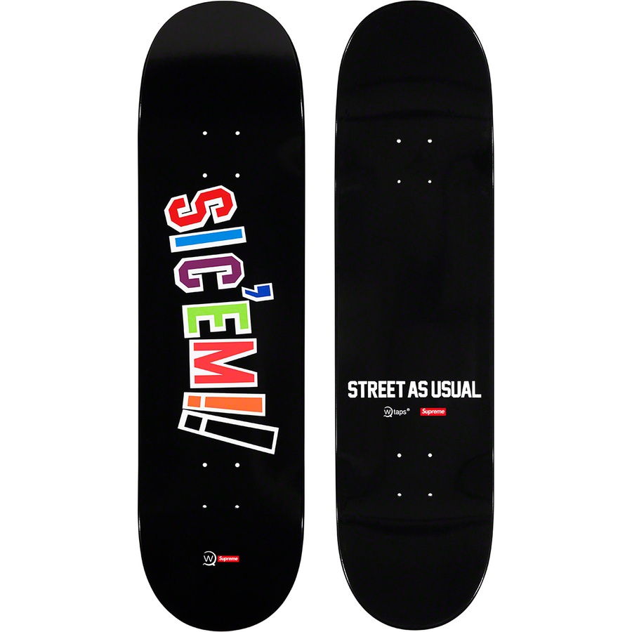Details on Supreme WTAPS Sic'em! Skateboard Black - 8.375” x 32.125” from fall winter
                                                    2021 (Price is $60)