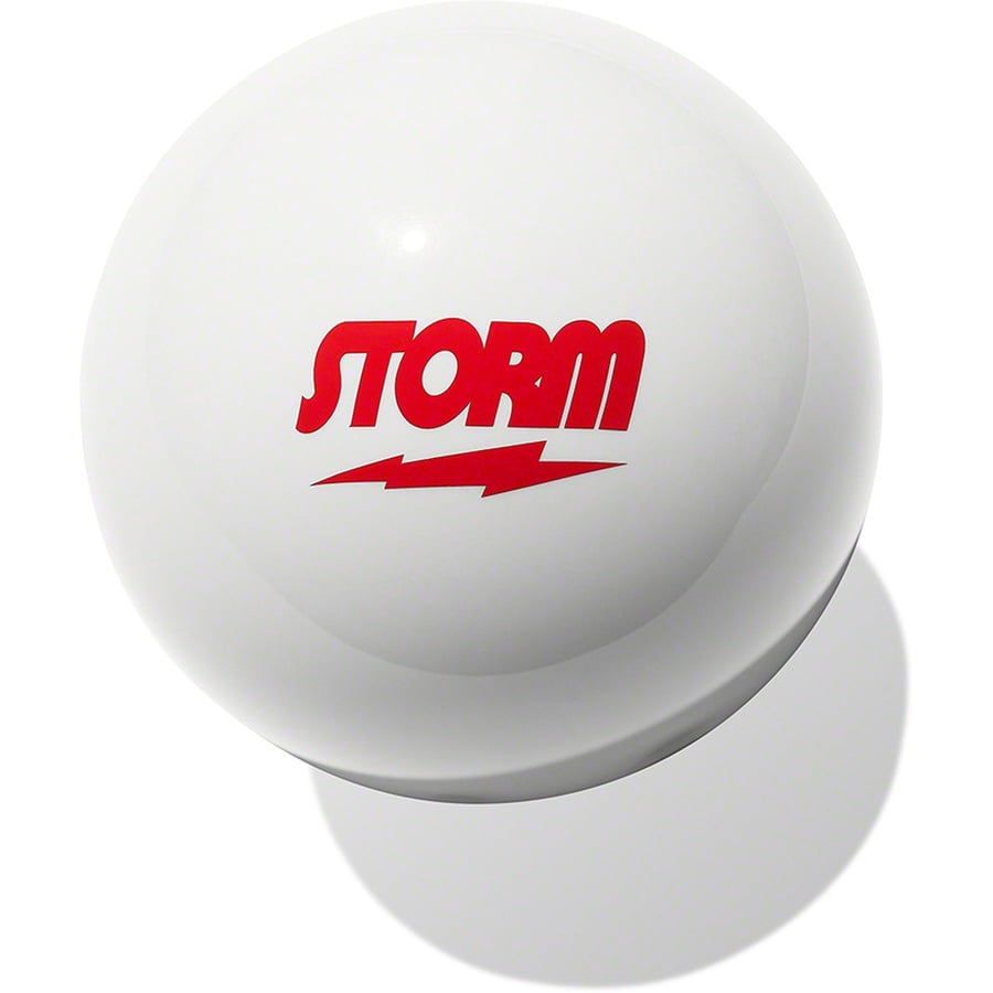 Details on Supreme Storm Bowling Ball White from fall winter
                                                    2021 (Price is $198)