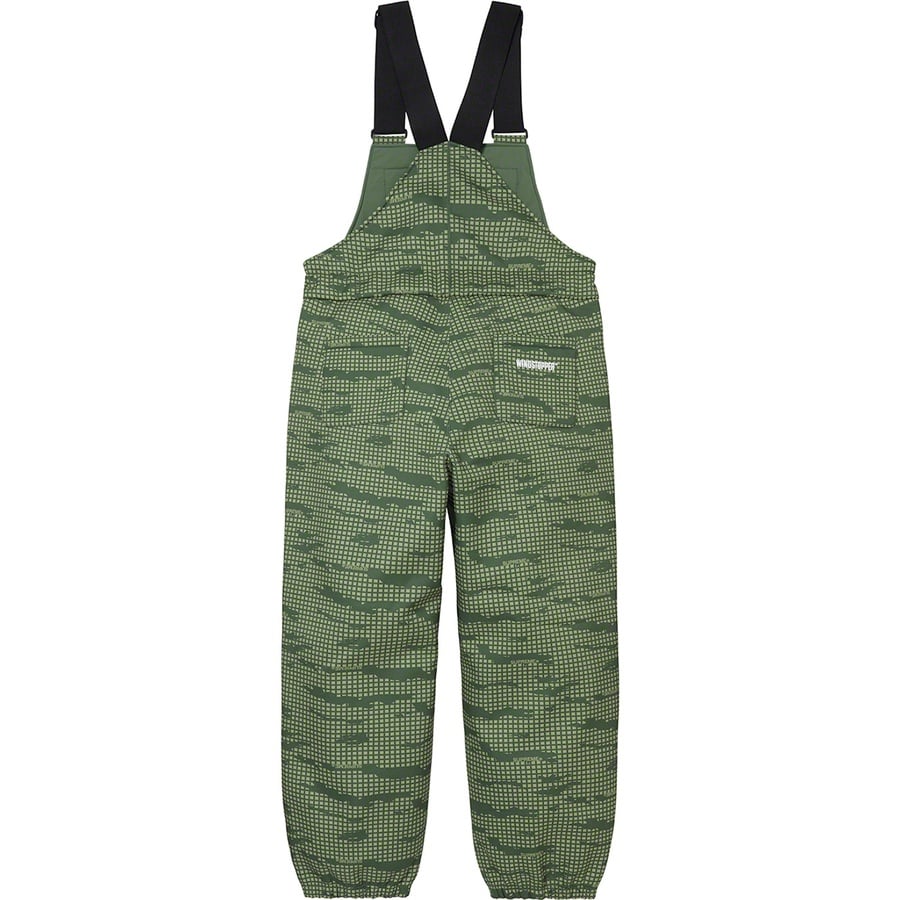 Details on WINDSTOPPER Overalls Olive Grid Camo from fall winter
                                                    2021 (Price is $228)