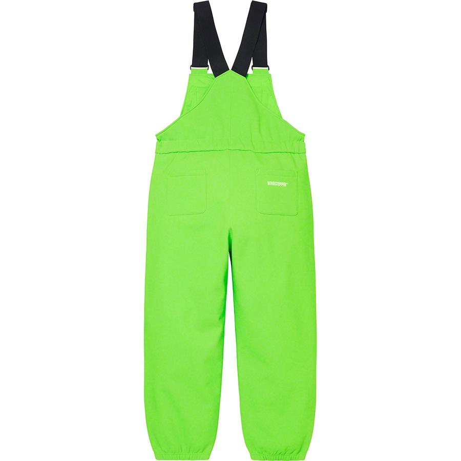 Details on WINDSTOPPER Overalls Bright Green from fall winter 2021 (Price is $228)