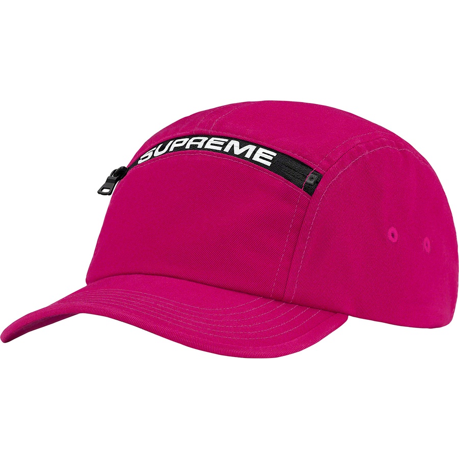 Supreme Top Zip Camp Cap (FW21) - Magenta - $48