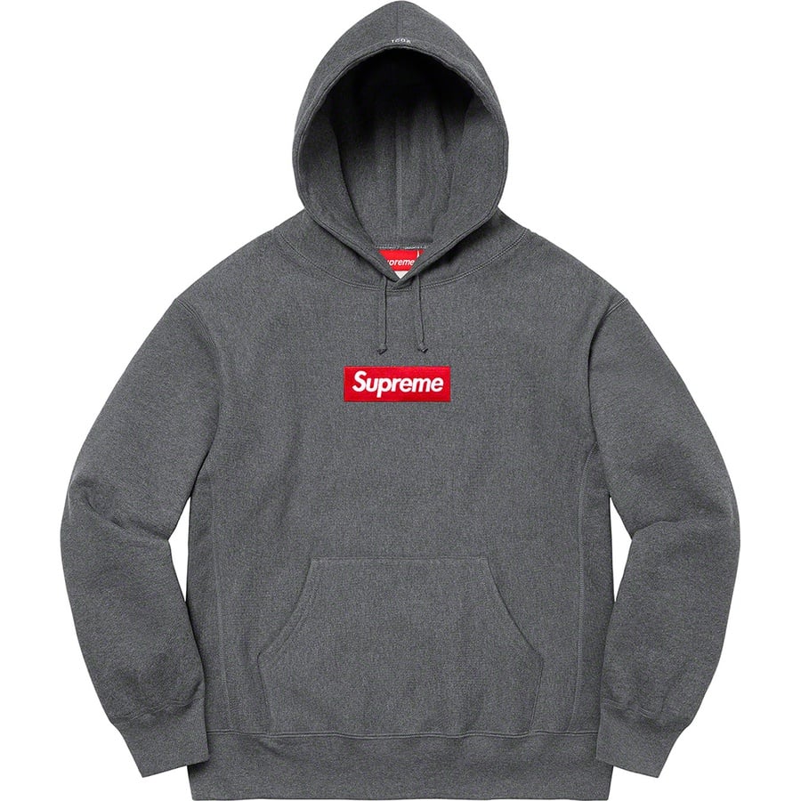Details on Box Logo Hooded Sweatshirt Charcoal from fall winter 2021 (Price is $168)