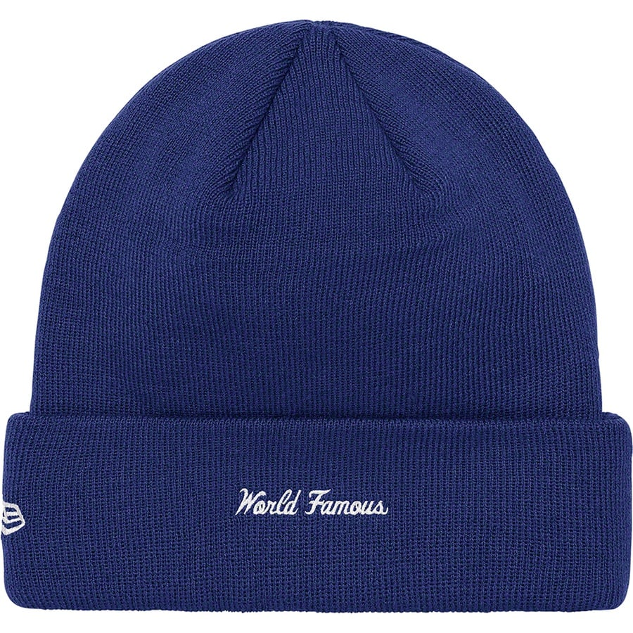 Details on New Era Box Logo Beanie Washed Navy from fall winter
                                                    2021 (Price is $38)