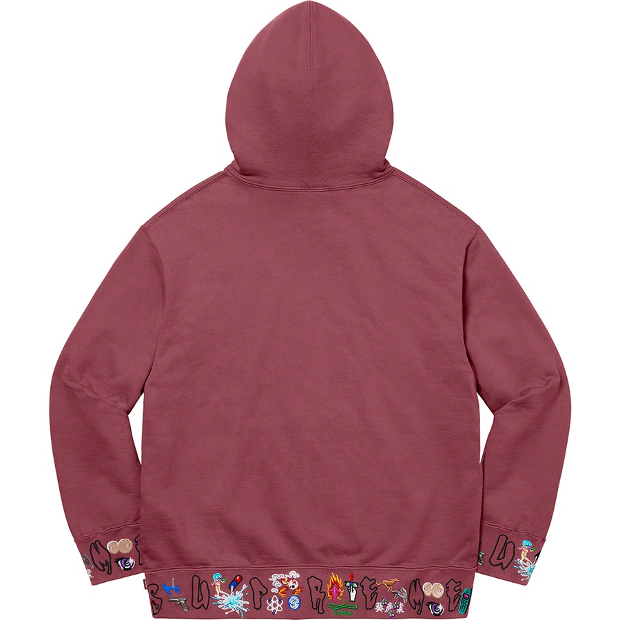 Details on AOI Icons Hooded Sweatshirt Plum from fall winter 2021 (Price is $168)