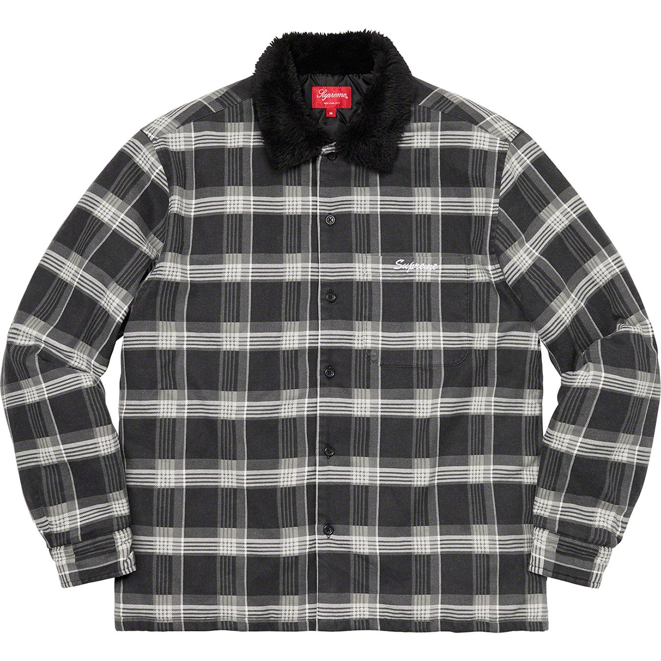 Faux Fur Collar Flannel Shirt - fall winter 2021 - Supreme