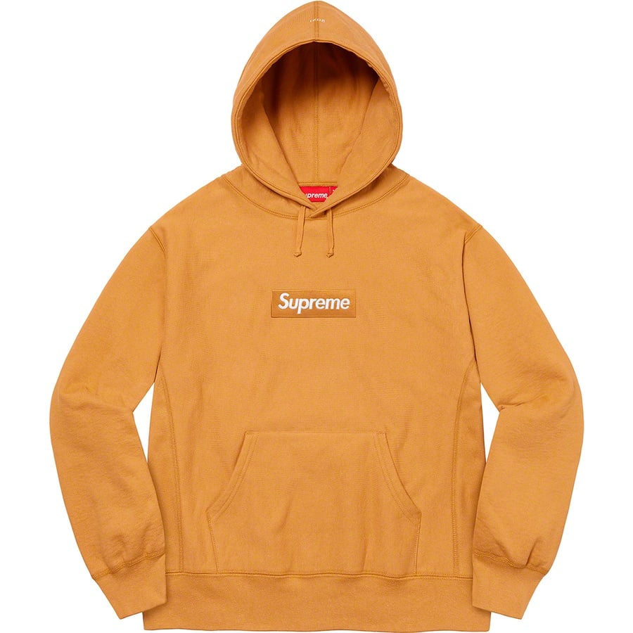 Details on Box Logo Hooded Sweatshirt Light Mustard from fall winter
                                                    2021 (Price is $168)