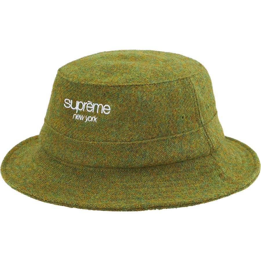 Details on Harris Tweed Classic Logo Crusher Olive from fall winter
                                                    2021 (Price is $60)