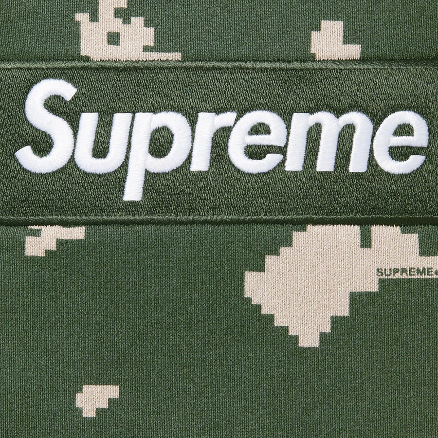 Details on Box Logo Hooded Sweatshirt Olive Russian Camo from fall winter 2021 (Price is $168)