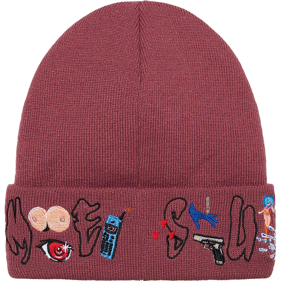 Details on AOI Icons Beanie Plum from fall winter 2021 (Price is $40)